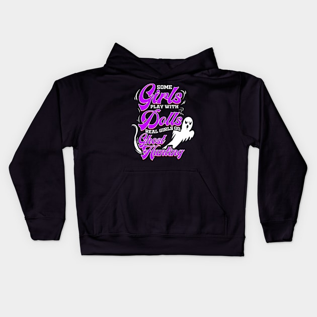 Ghost Hunting Girls Ghost Hunter Paranormal Investigator Kids Hoodie by ChrisselDesigns